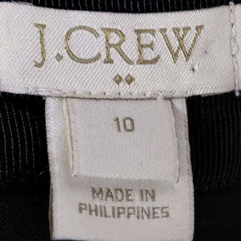 J.Crew Black White Plaid Skirt Women Size 10